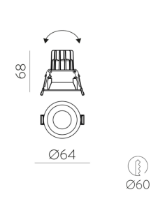 Move 64mm|5W|2700K 2