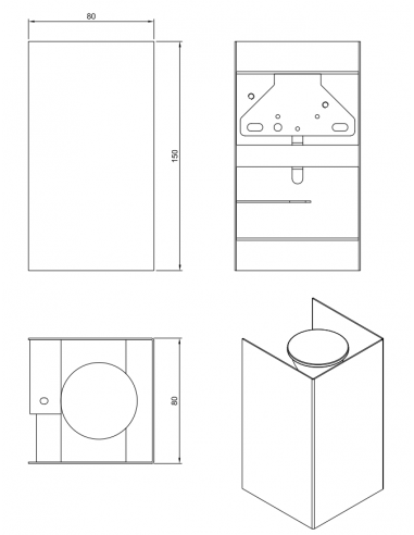 Aplique CLEO quadrado dourado Trio