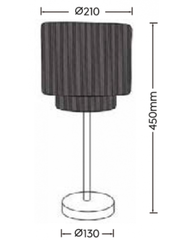 Cand mesa com abajour em juta Smilla