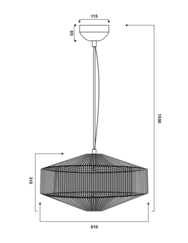 Susp. cordão Svea /Ø610 mm