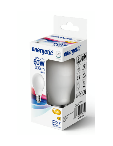 Lâmpada A60|E27|2700K|6W|800lm