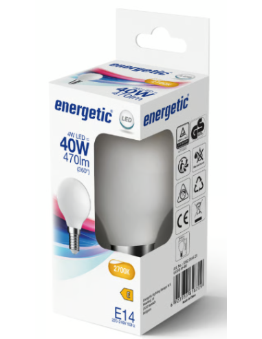 Lâmpada G45|E14|2700K|4W|470lm