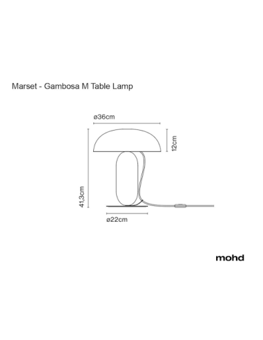 Candeeiro de mesa Gambosa da MARSET