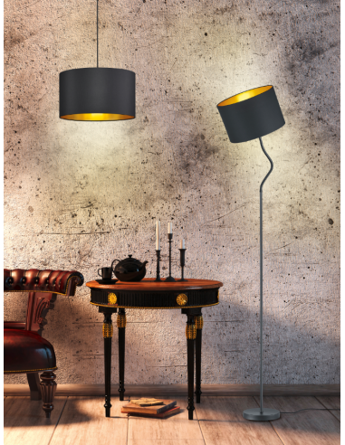 Candeeiro de pé HOSTEL preto Trio