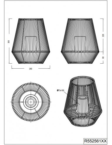 Candeeiro de mesa MINEROS Preto Trio