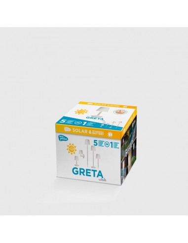 Candeeiro solar GRETA branco New Garden