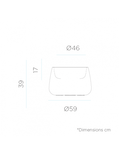 Vaso redondo com luz CAMELIA 60...