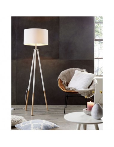 Candeeiro de pé BIDFORD branco Eglo