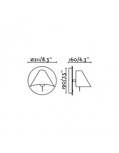 Aplique NOON branco Faro