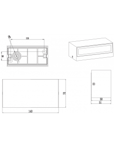 Aplique TRENT branco Trio 2