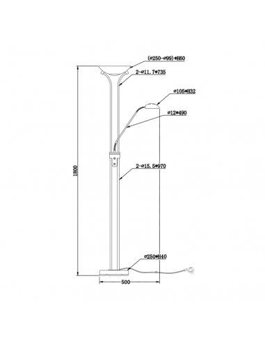 Candeeiro de pé SPOCK Trio