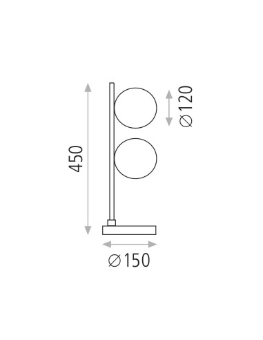 Candeeiro de mesa DORIS Lumitek
