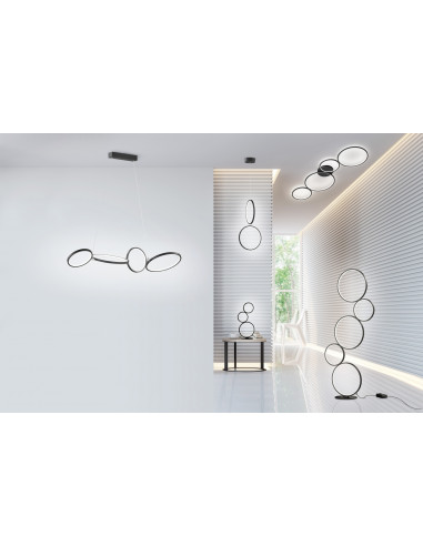 Candeeiro de mesa RONDO preto Trio