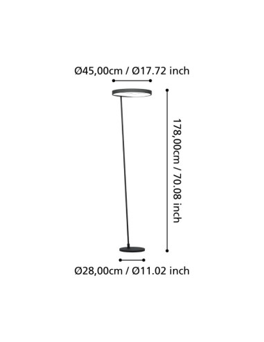 Candeeiro de pé CAREDARA  Eglo Candeeiro de pé CAREDARA  Eglo