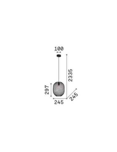 Suspensão NET SP1 D24 Ideal lux Suspensão NET SP1 D24 Ideal lux