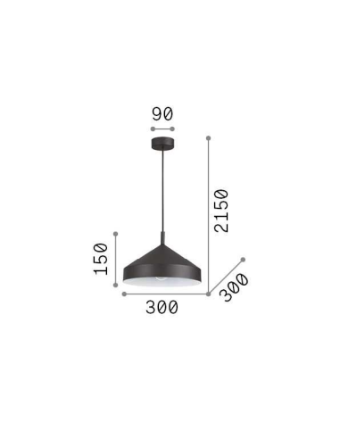 Suspensão YURTA SP1 D30 Ideal lux Suspensão YURTA SP1 D30 Ideal lux