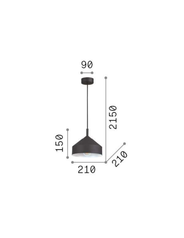 Suspensão YURTA SP1 D21 Ideal lux Suspensão YURTA SP1 D21 Ideal lux