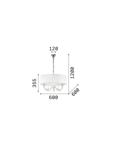 Suspensão SWAN SP3 Ideal lux Suspensão SWAN SP3 Ideal lux