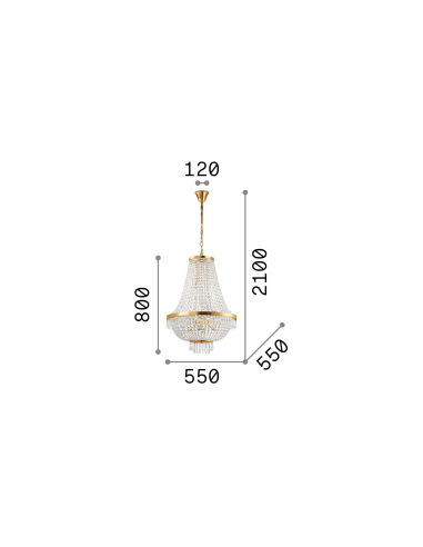 Lustre CAESAR SP12 Ideal lux Lustre CAESAR SP12 Ideal lux