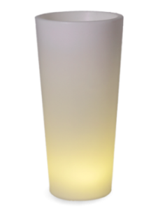 Vaso com luz recarregável...