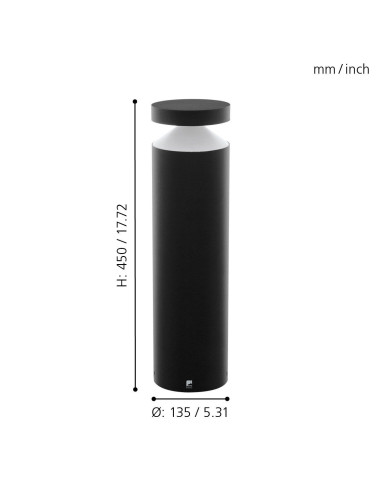 Pilar MELZO 45cm Eglo