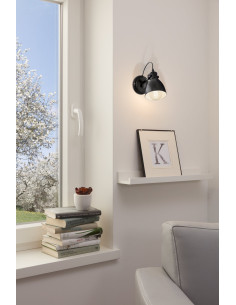 Aplique PRIDDY preto Eglo 2