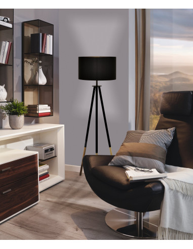 Candeeiro de pé BIDFORD castanho Eglo