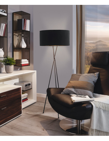 Candeeiro de pé FONDACHELLI preto Eglo