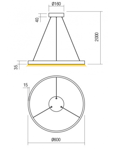 Suspensão em formato de anel,... Suspensão em formato de anel,...