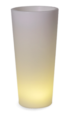 Vaso com luz recarregável com luz solar ou por cabo FICUS New Garden