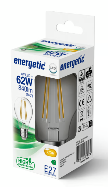 Lâmpada A60|E27|2700K|4W|840lm