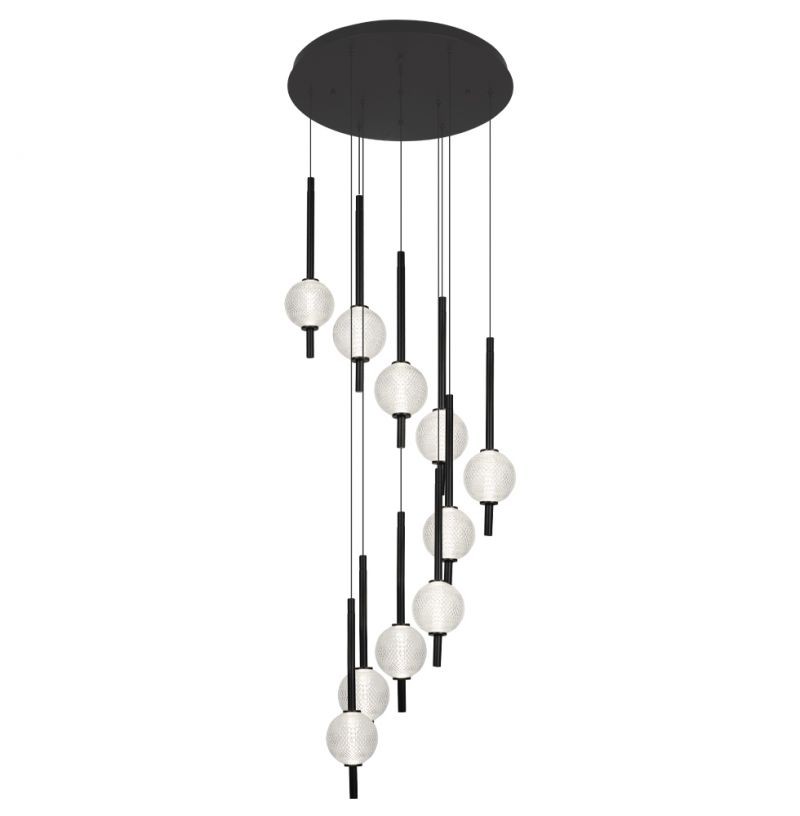 suspensão Abeona redonda com 300 cm de altura.
