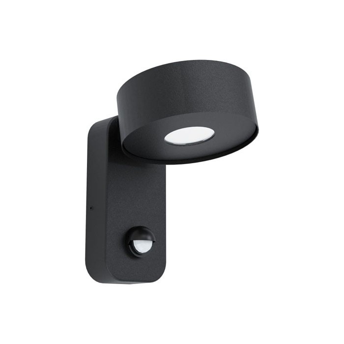 Aplique PALOSCO preto c/sensor Eglo