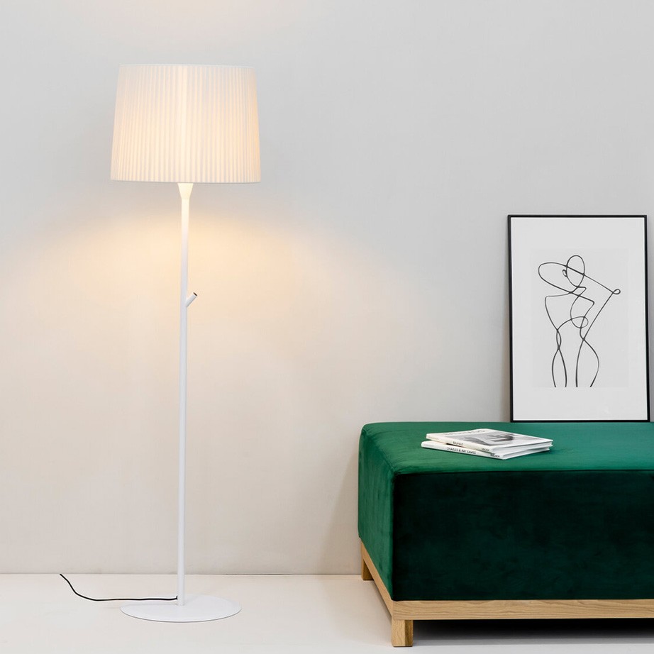 Candeeiro de pé SAMBA branco e bege Faro