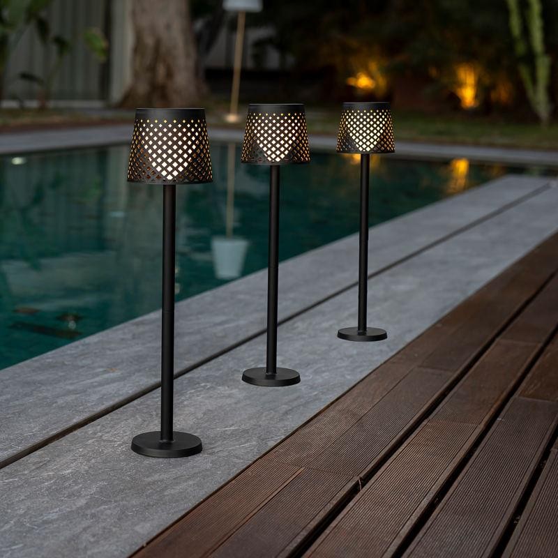Candeeiro solar GRETA preto New Garden