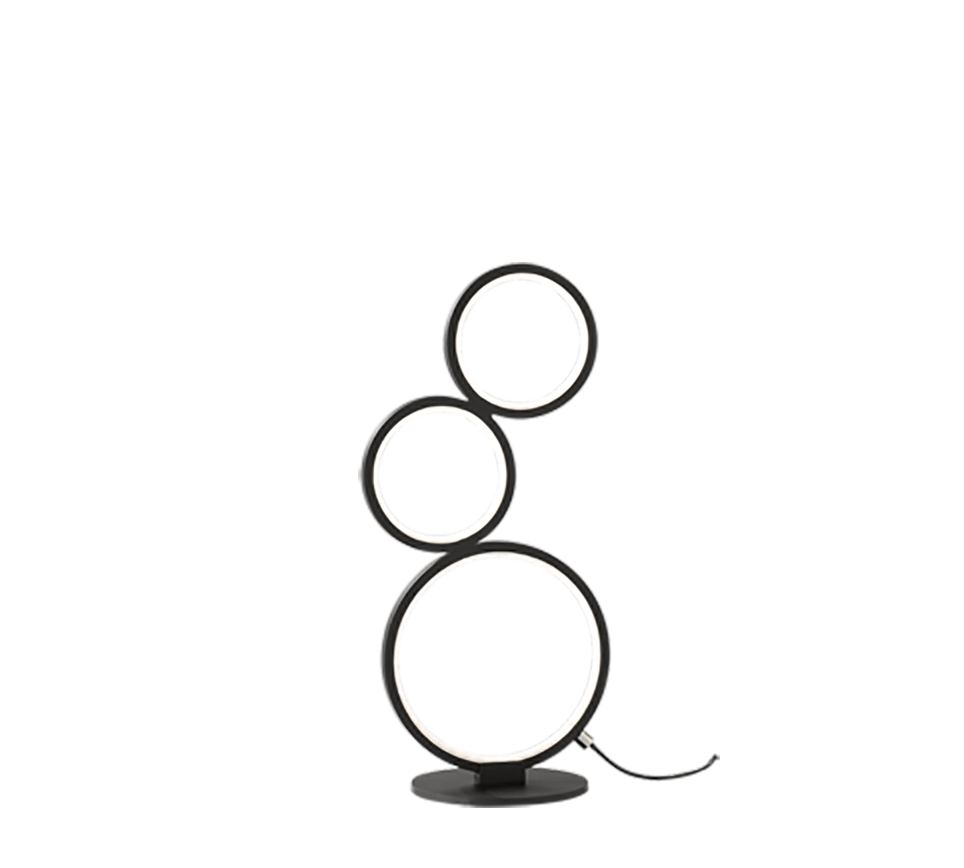 Candeeiro de mesa RONDO preto Trio