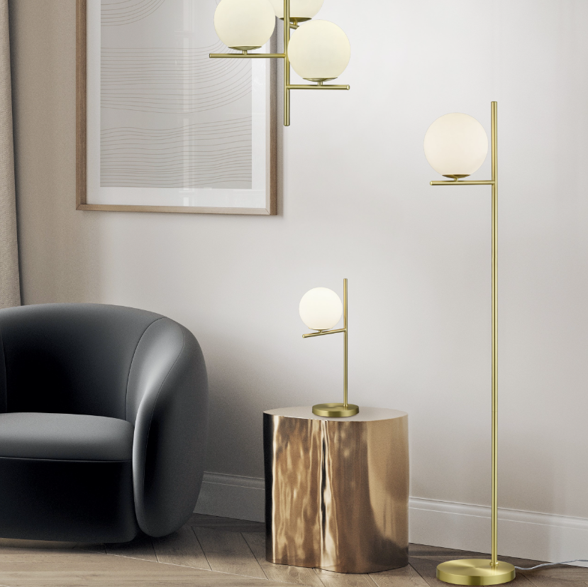 Candeeiro de mesa PURE dourado Trio