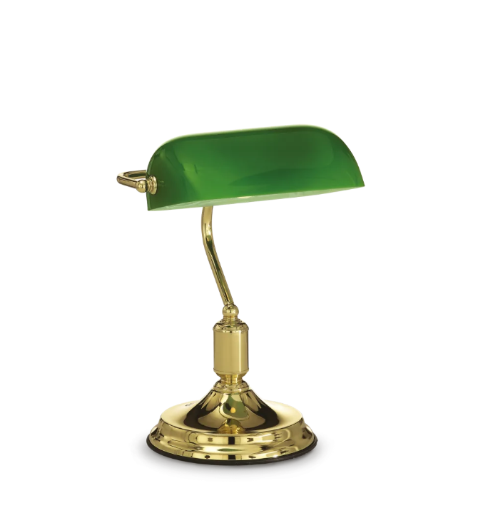 Candeeiro de mesa LAWYER TL1 dourado Ideal lux