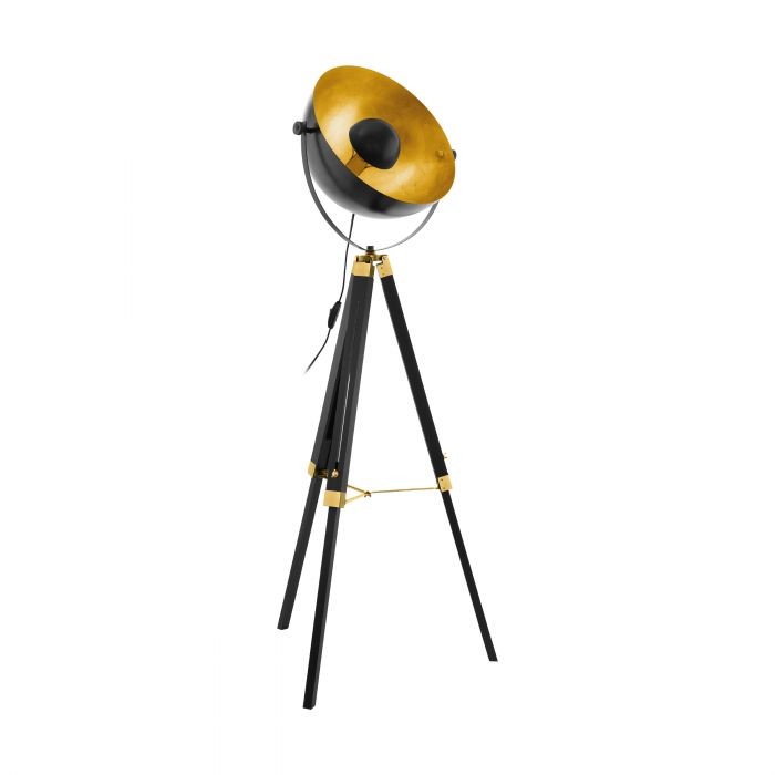 Candeeiro de pé COVALEDA preto e dourado Eglo