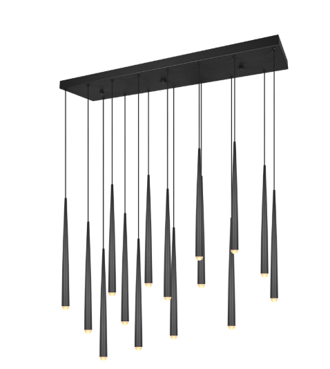 Suspensão Cala com base retangular 100*20 cm c/15 pendentes